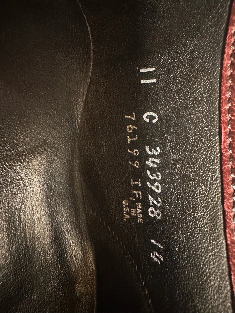 Vintage Florsheim Riva Loafers 11 C Burgundy Kidskin Bit Slip On Made in USA